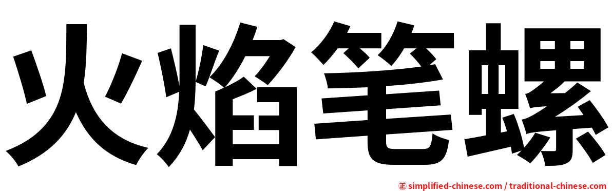 火焰笔螺
