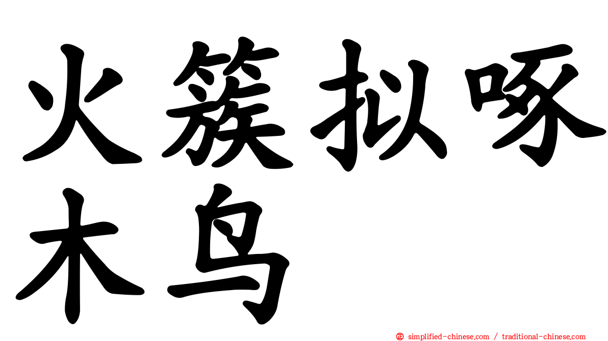 火簇拟啄木鸟