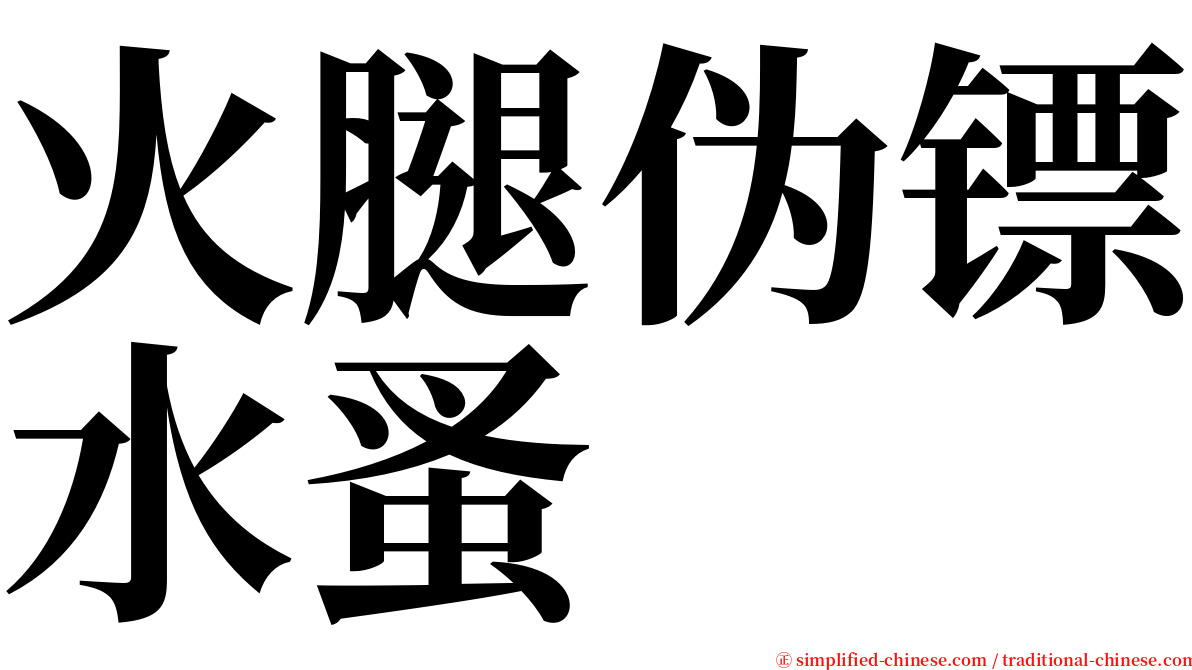 火腿伪镖水蚤 serif font