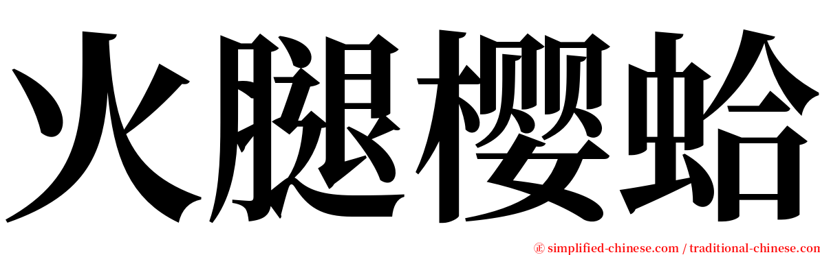 火腿樱蛤 serif font