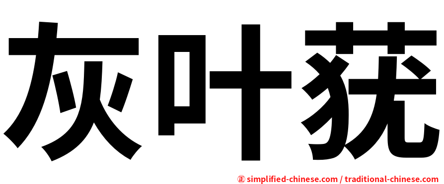 灰叶莸