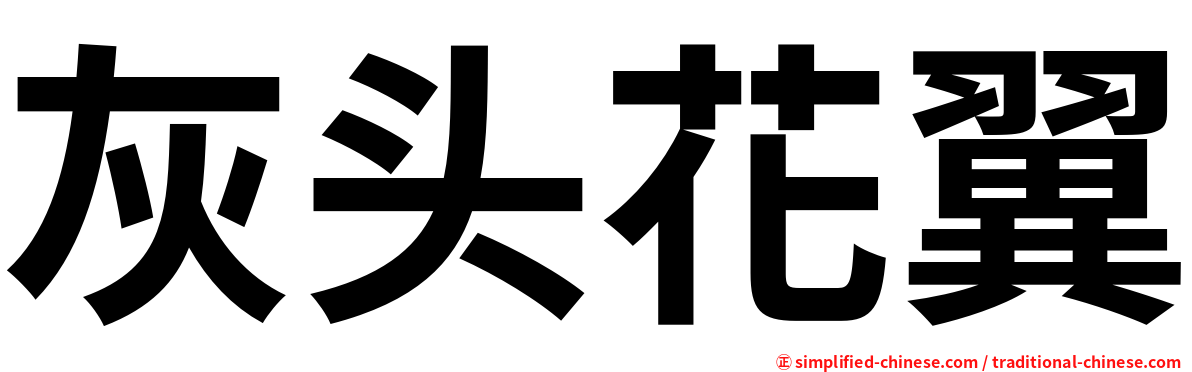 灰头花翼