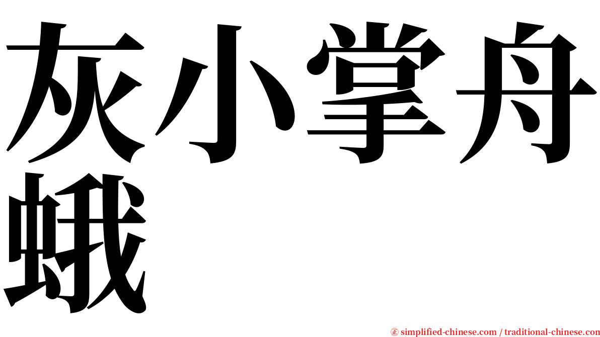 灰小掌舟蛾 serif font
