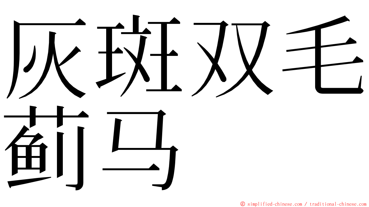 灰斑双毛蓟马 ming font