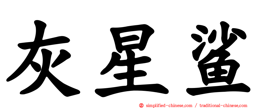 灰星鲨