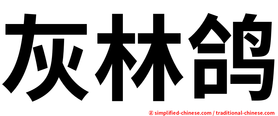 灰林鸽