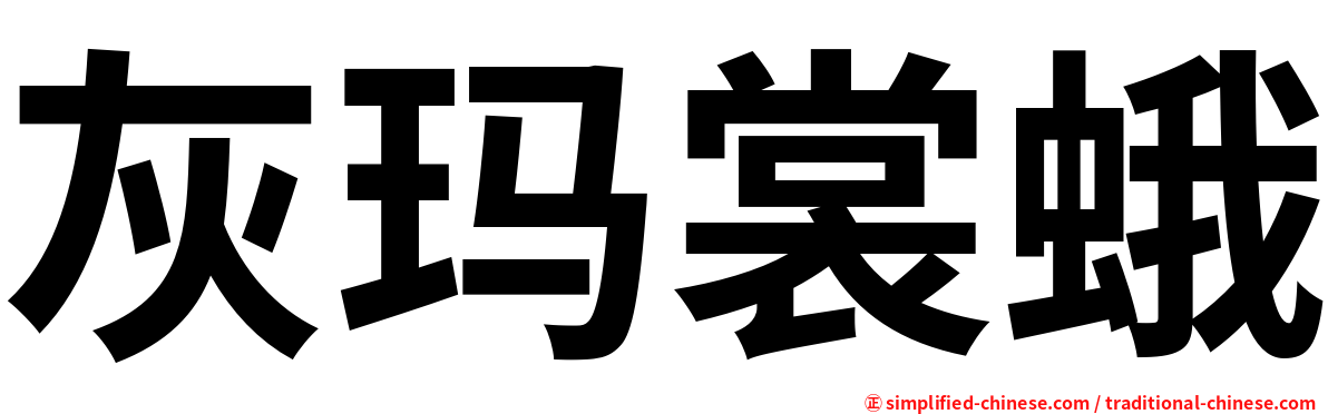 灰玛裳蛾
