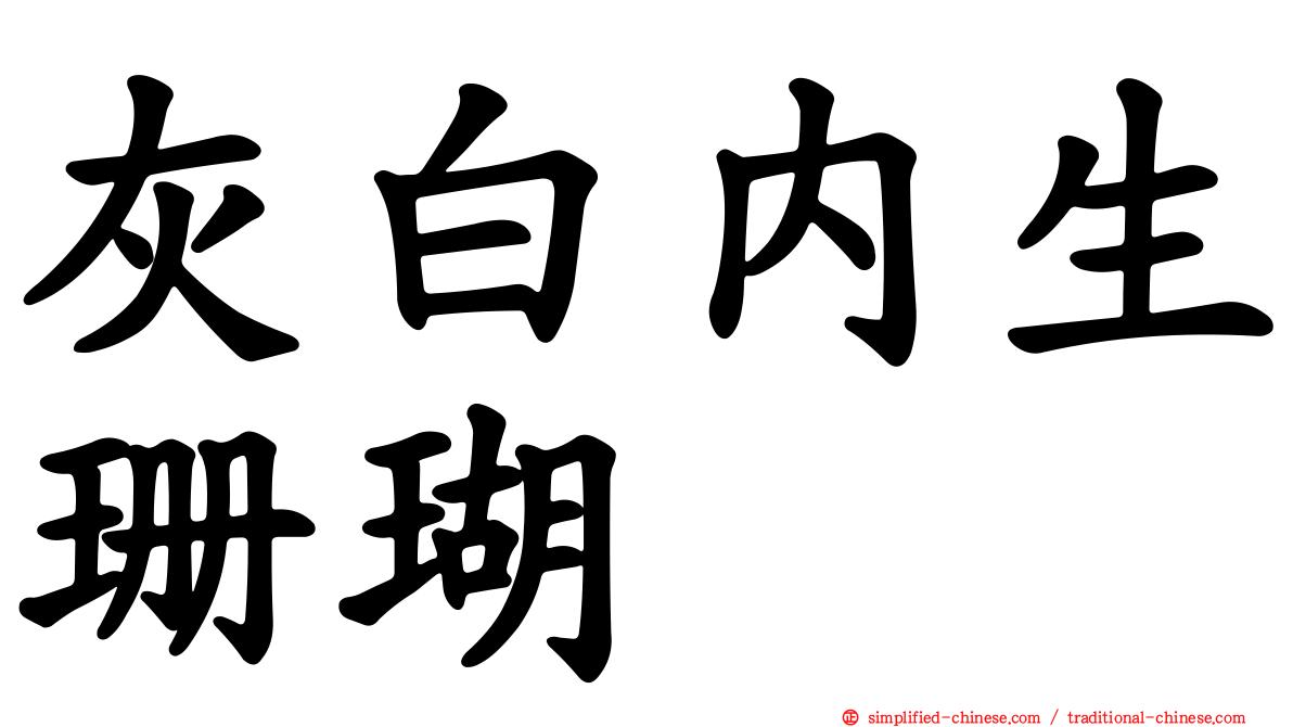 灰白内生珊瑚