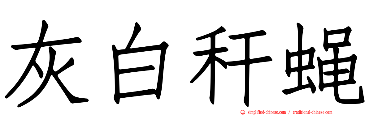 灰白秆蝇
