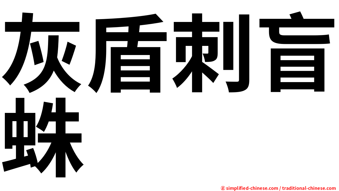 灰盾刺盲蛛