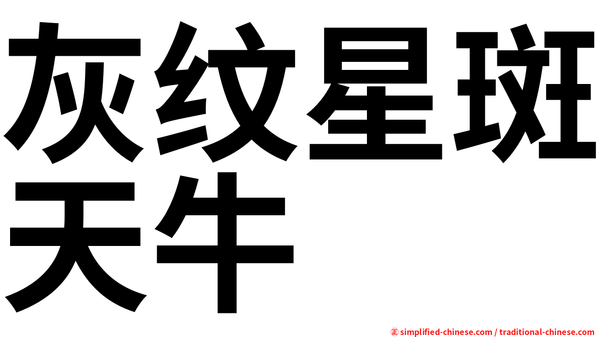 灰纹星斑天牛