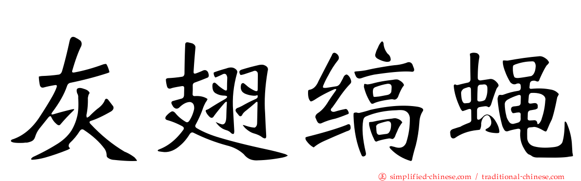 灰翅缟蝇