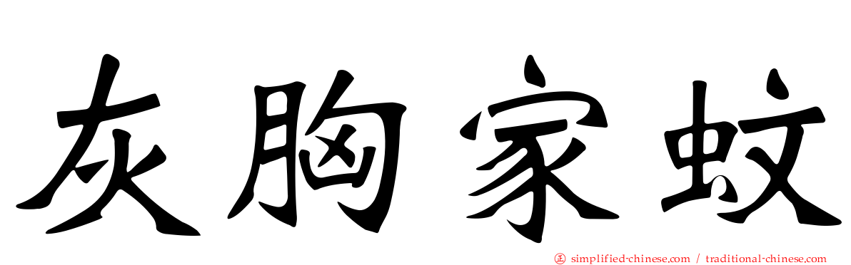 灰胸家蚊