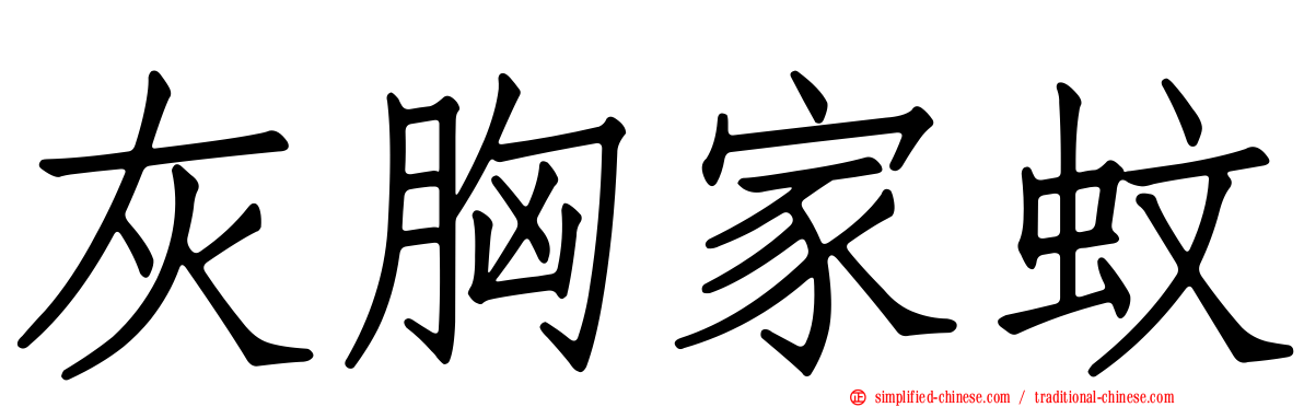 灰胸家蚊