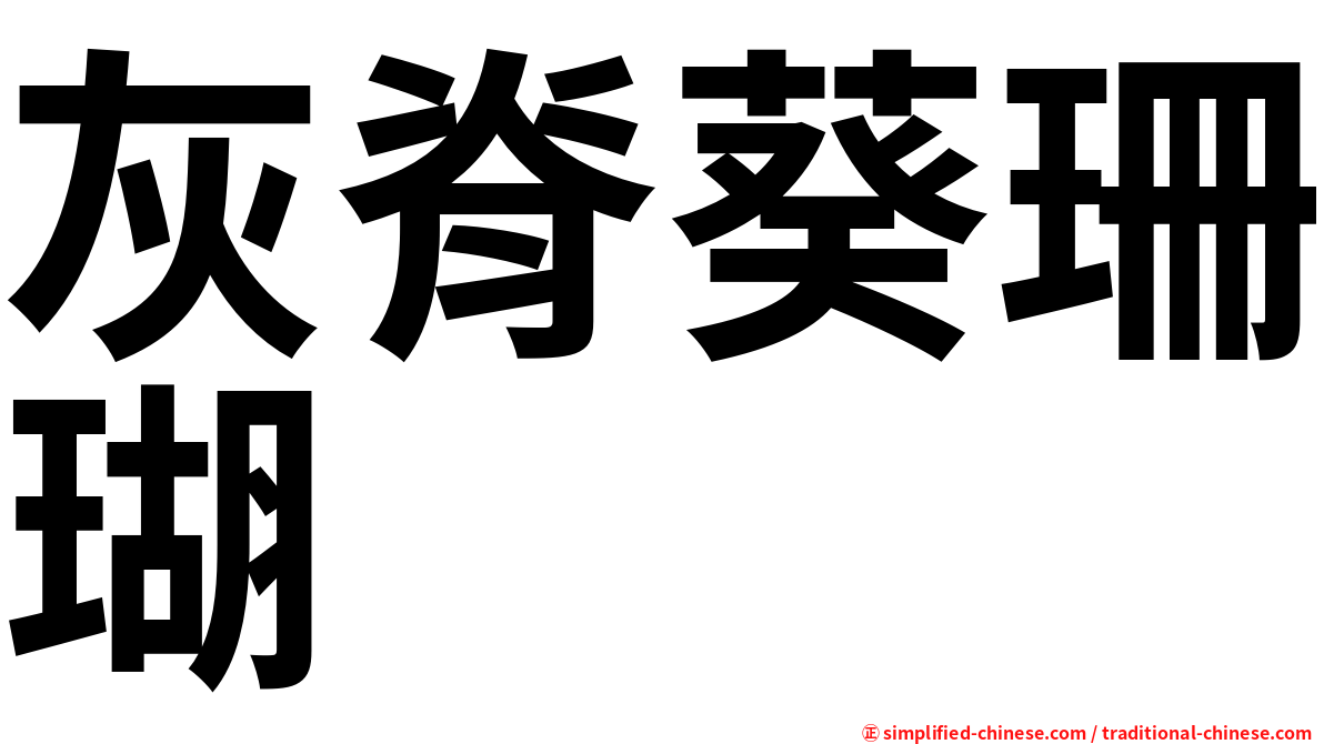 灰脊葵珊瑚