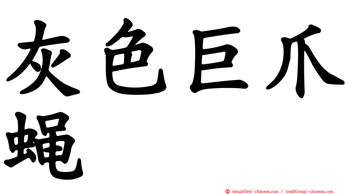 灰色巨爪蝇