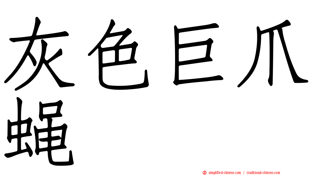 灰色巨爪蝇