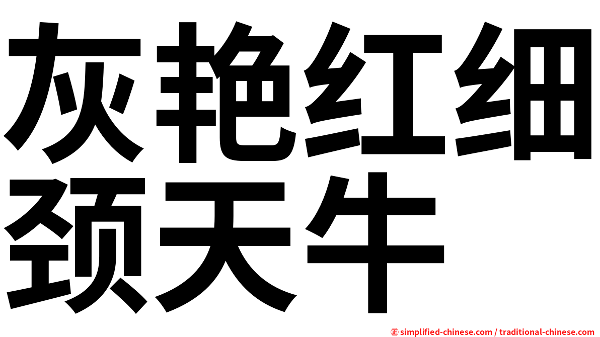 灰艳红细颈天牛