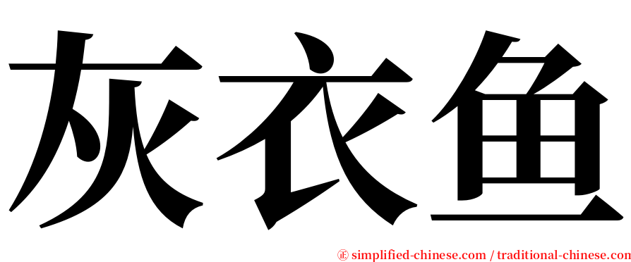 灰衣鱼 serif font