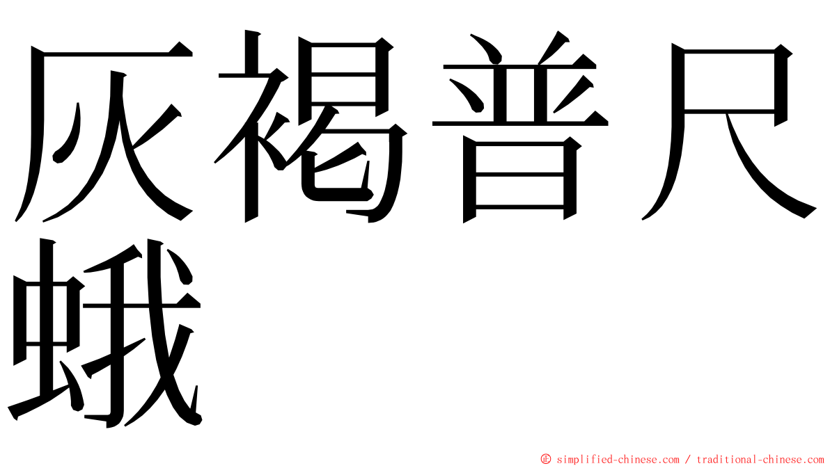 灰褐普尺蛾 ming font