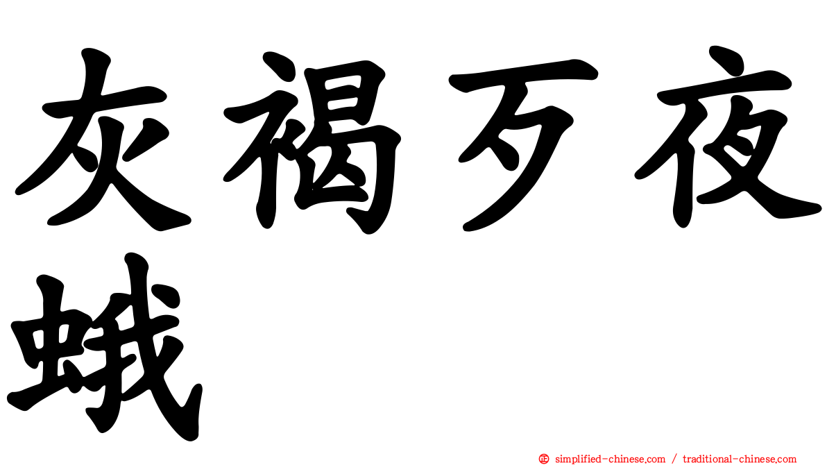 灰褐歹夜蛾