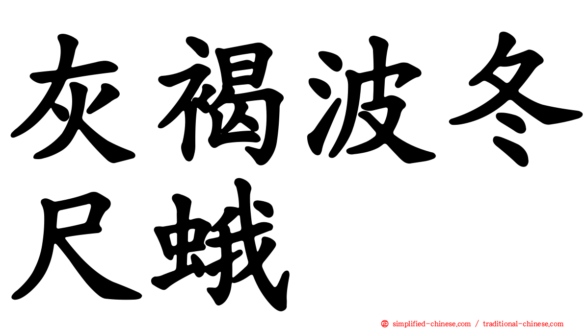 灰褐波冬尺蛾
