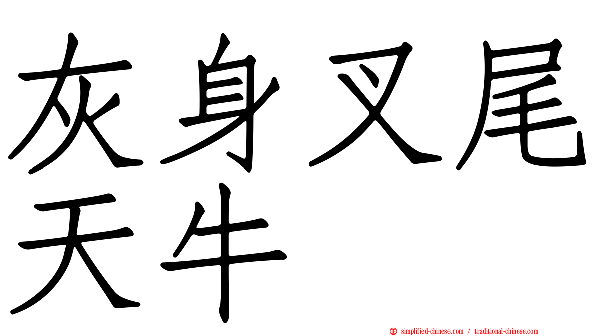 灰身叉尾天牛