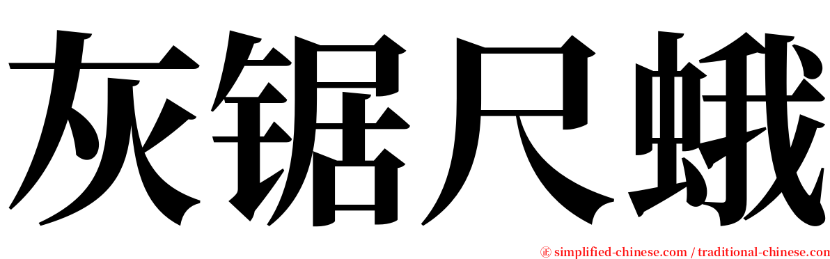灰锯尺蛾 serif font