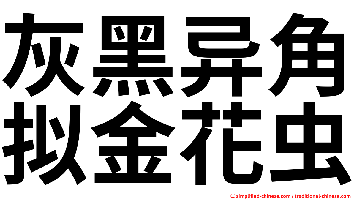灰黑异角拟金花虫