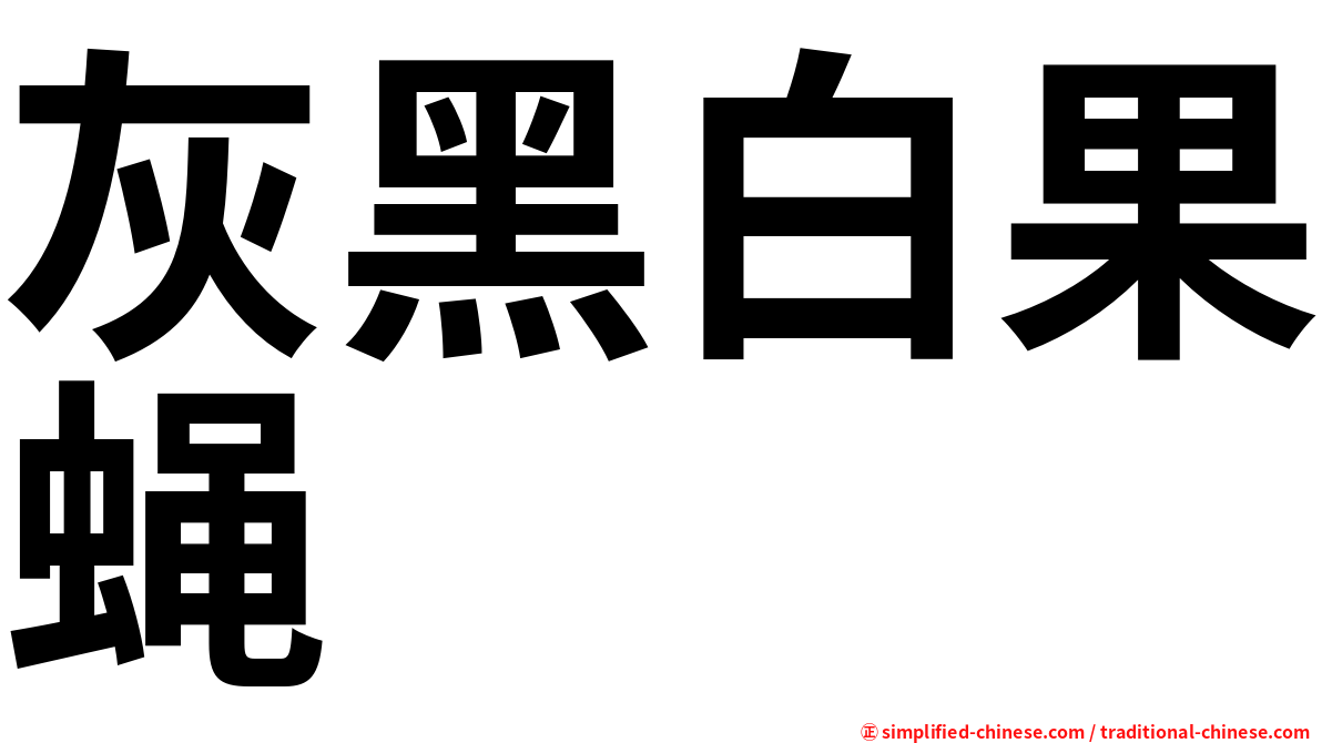 灰黑白果蝇