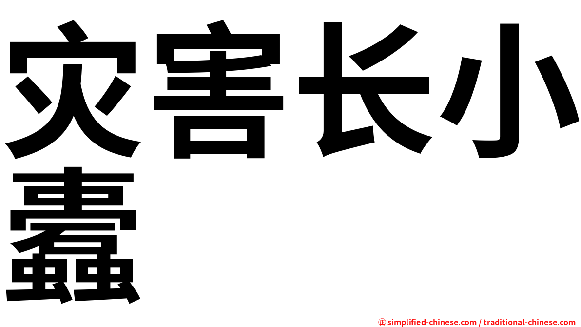 灾害长小蠹
