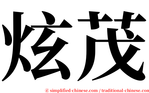 炫茂 serif font