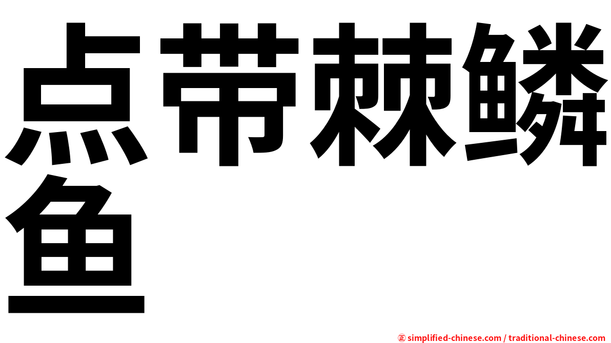 点带棘鳞鱼