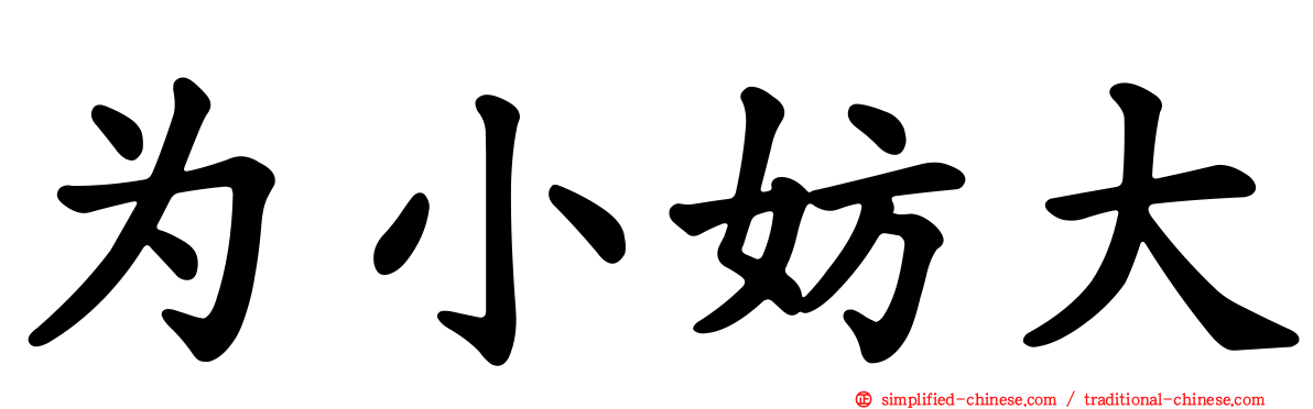 为小妨大