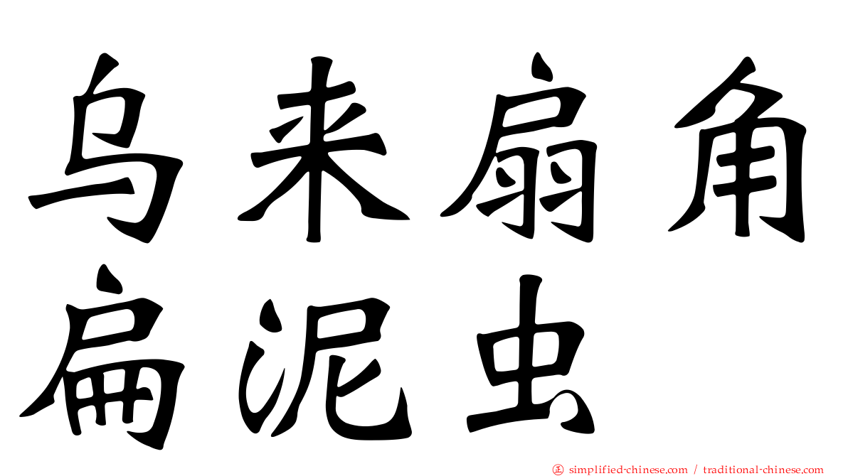 乌来扇角扁泥虫