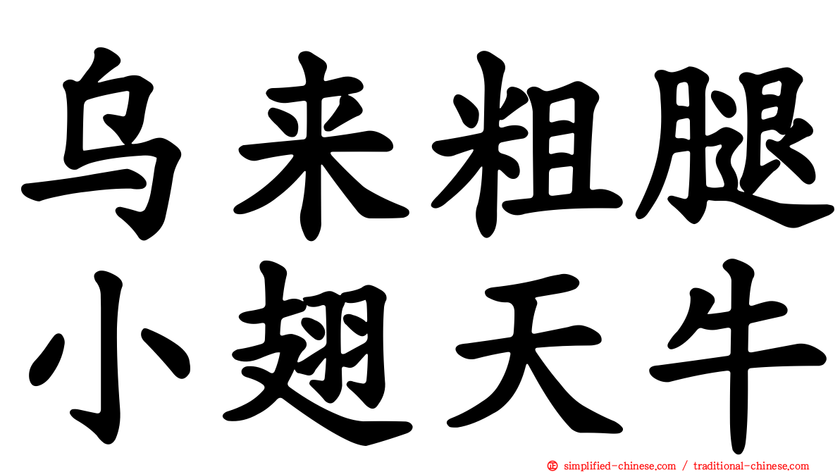 乌来粗腿小翅天牛