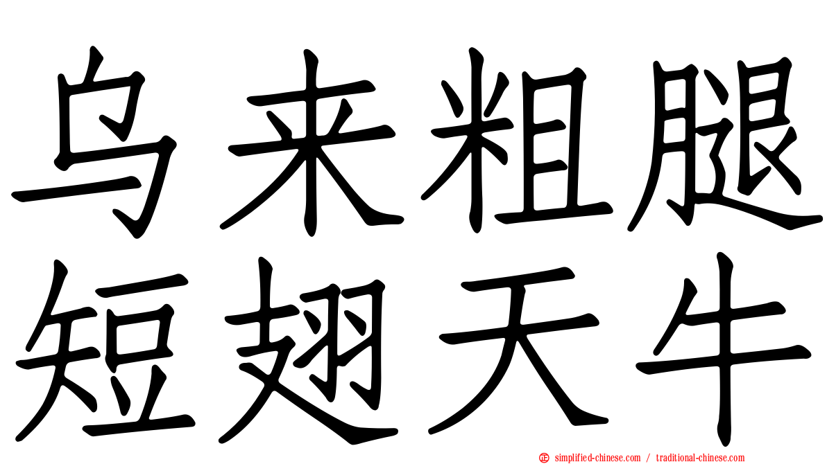 乌来粗腿短翅天牛