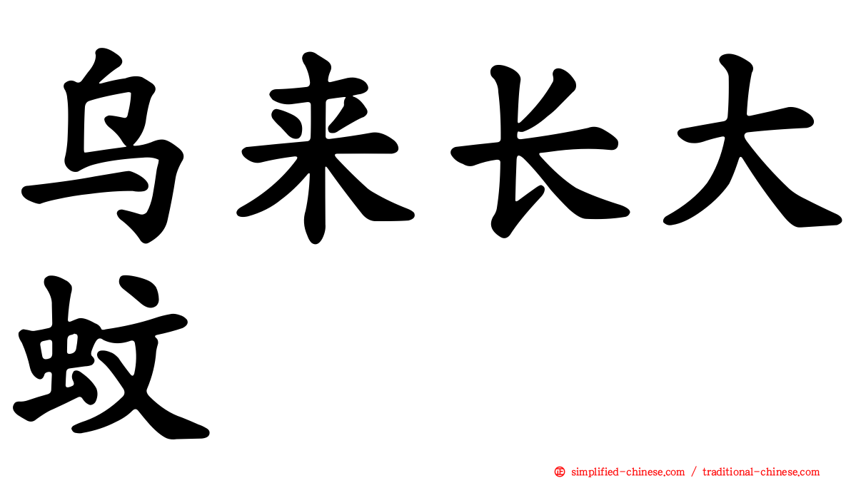 乌来长大蚊