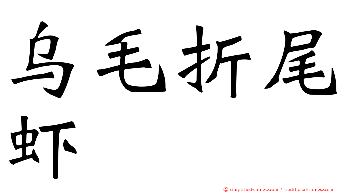 乌毛折尾虾