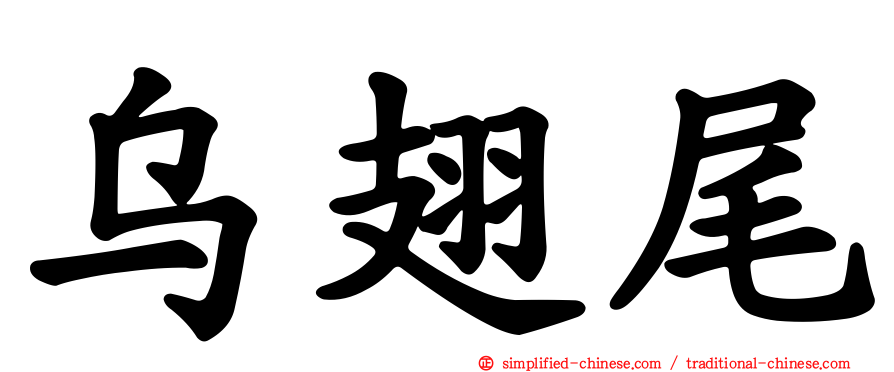 乌翅尾