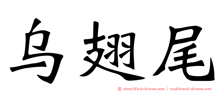 乌翅尾