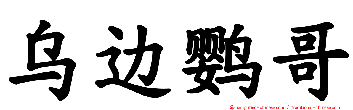 乌边鹦哥
