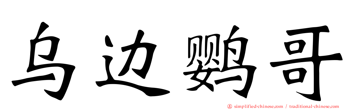 乌边鹦哥