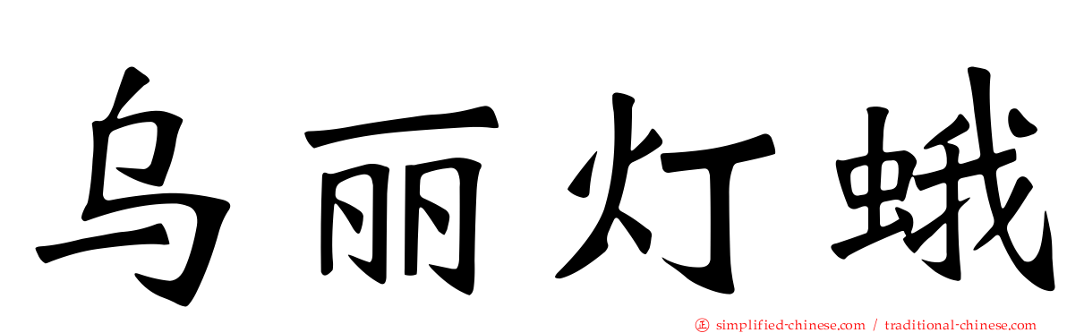 乌丽灯蛾