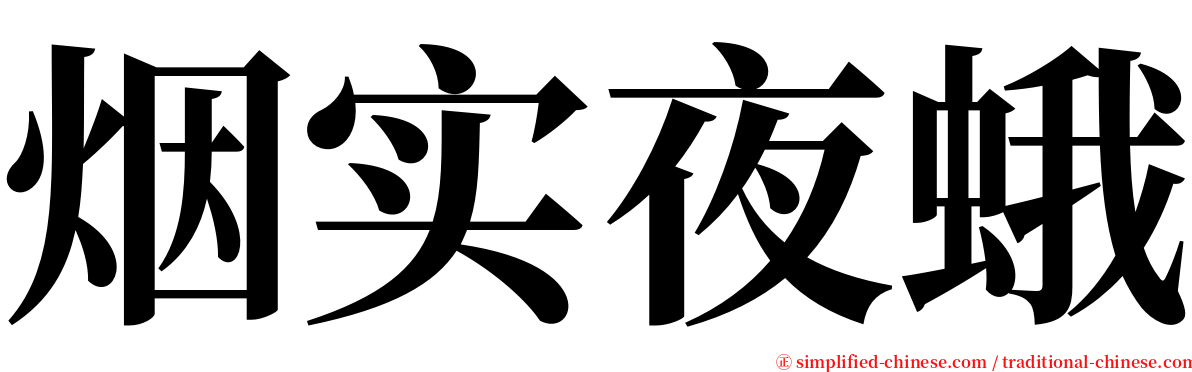 烟实夜蛾 serif font