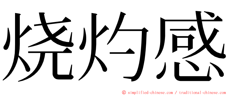 烧灼感 ming font