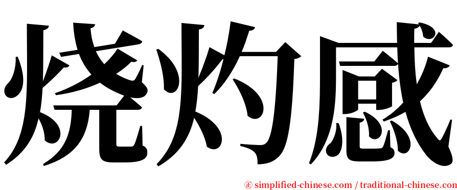 烧灼感 serif font