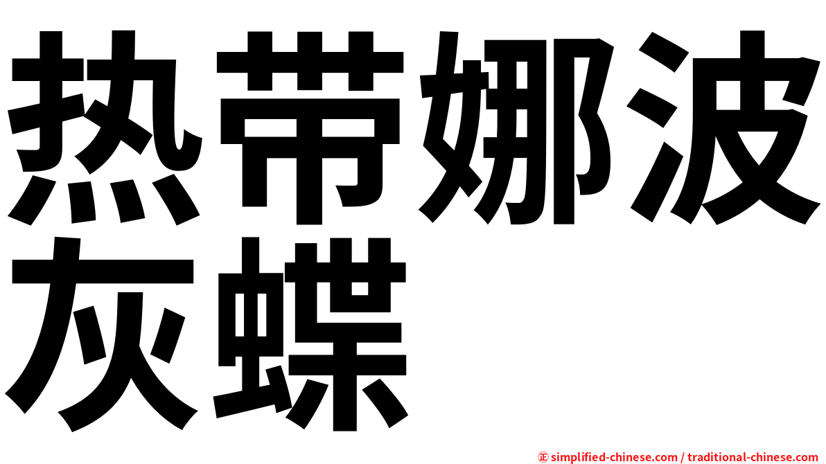 热带娜波灰蝶