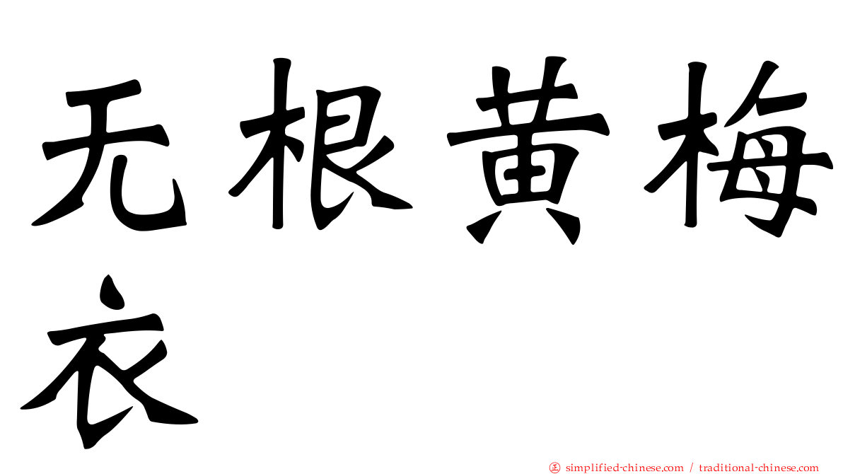无根黄梅衣