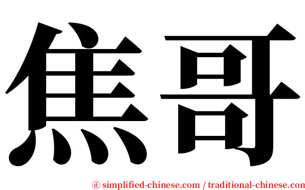 焦哥 serif font